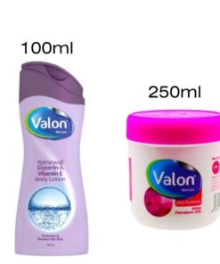 Valon Perfumed White Petroleum Jelly 250ml + Valon Renewal Body Lotion Infused with Glycerin100ml