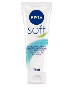 NIVEA SOFT 75ML MOISTURISING CREAM FACE/BODY/HANDS