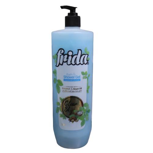 Bath & shower Gel coconut & argan Frida 1.2l clear sky
